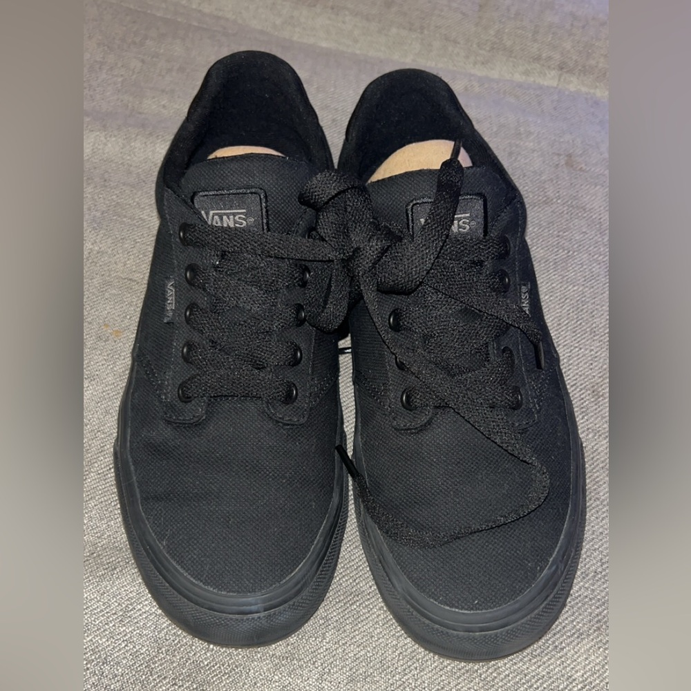 Vans Black Low-Top Canvas Sneakers